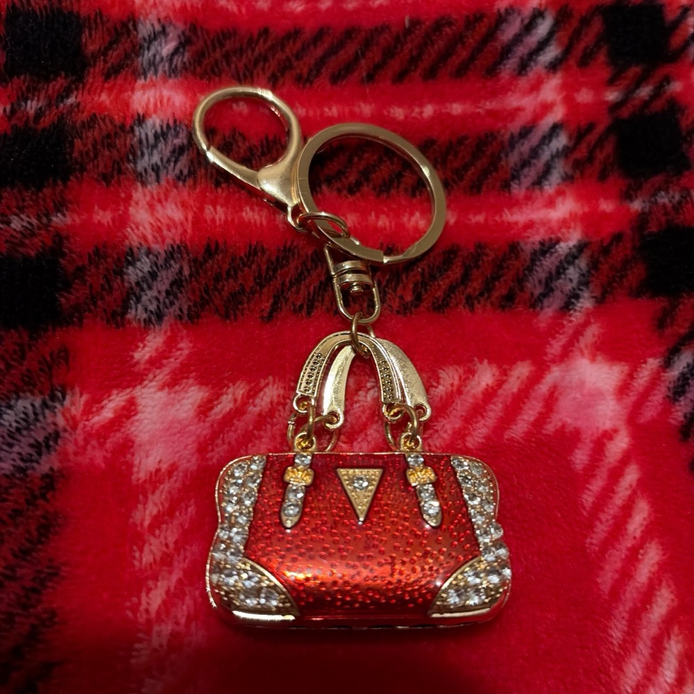 Source Unknown Green and Gold Bag Keychain - Picture 4 of 6